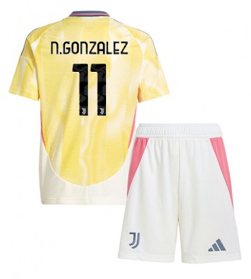 Juventus Nicolas Gonzalez #11 Borta Kläder Barn 2024-25 Kortärmad (+ Korta byxor)